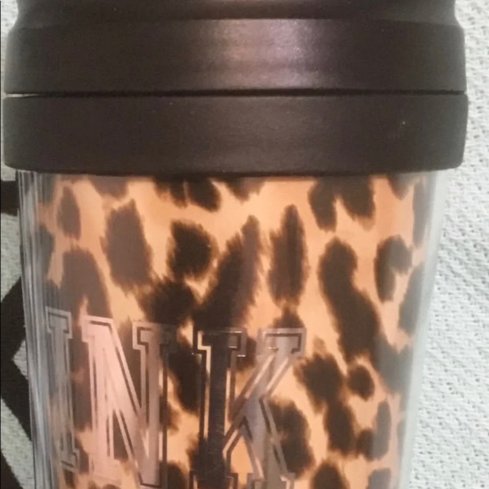 VS pink leopard print mug